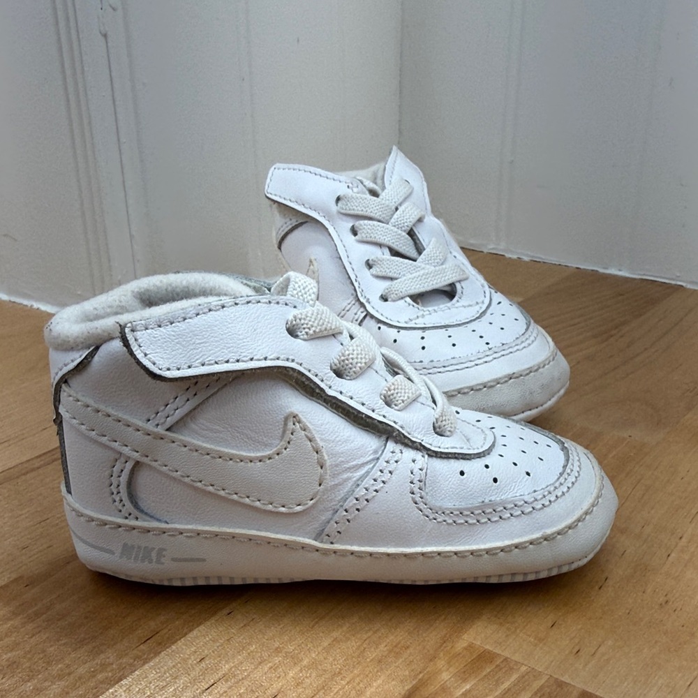 Nike Air Force 1 Baby Crib Shoes White Size 3